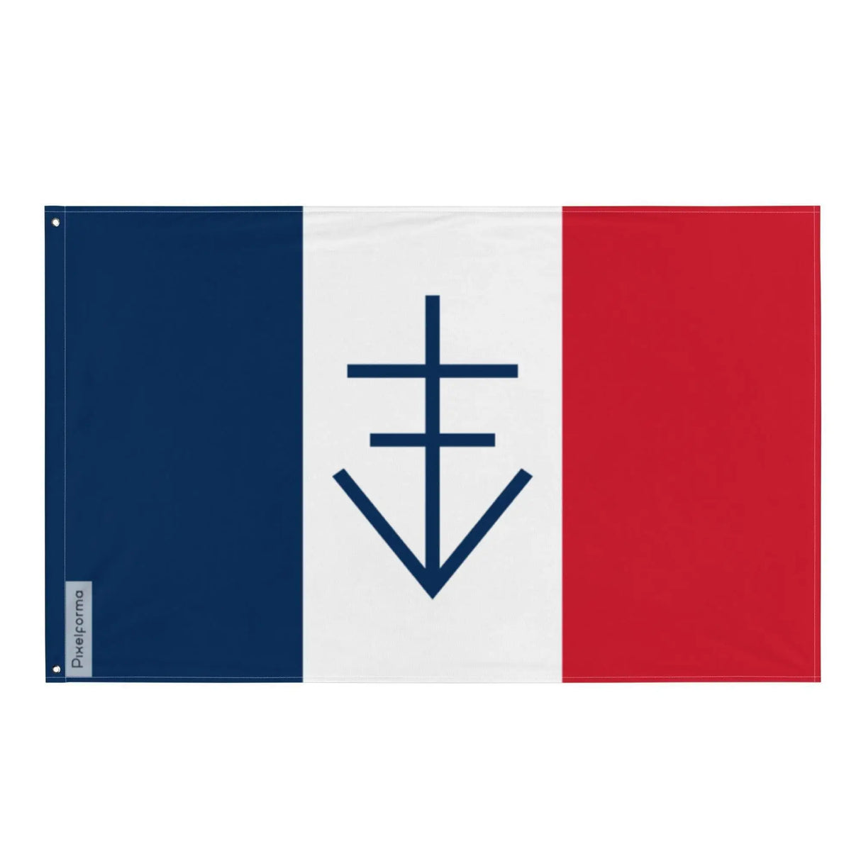 Drapeau république libre du vercors polyester œillets gauche