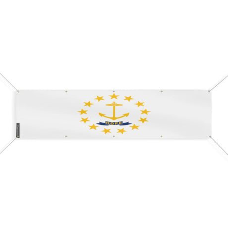 Drapeau rhode island en polyester résistant avec œillets