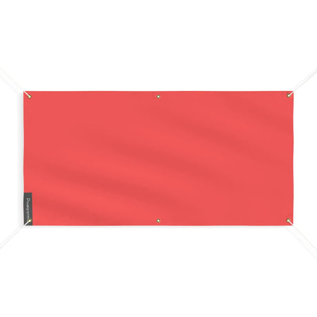 Drapeau rouge clair france polyester résistant 6 œillets