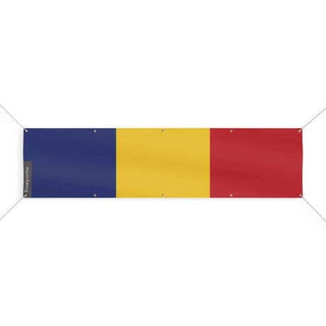Drapeau roumanie en polyester résistant aux intempéries