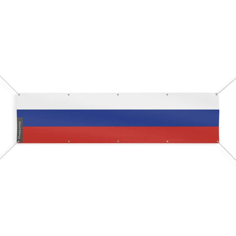 Drapeau russie polyester résistant avec œillets renforcés
