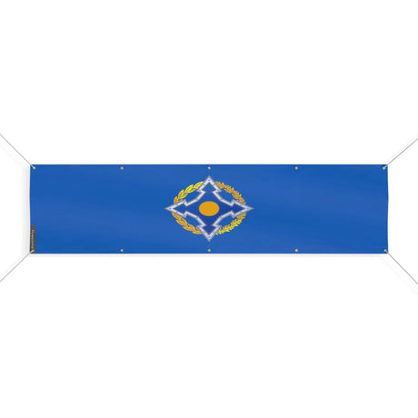 Drapeau sécurité collective polyester résistant aux intempéries
