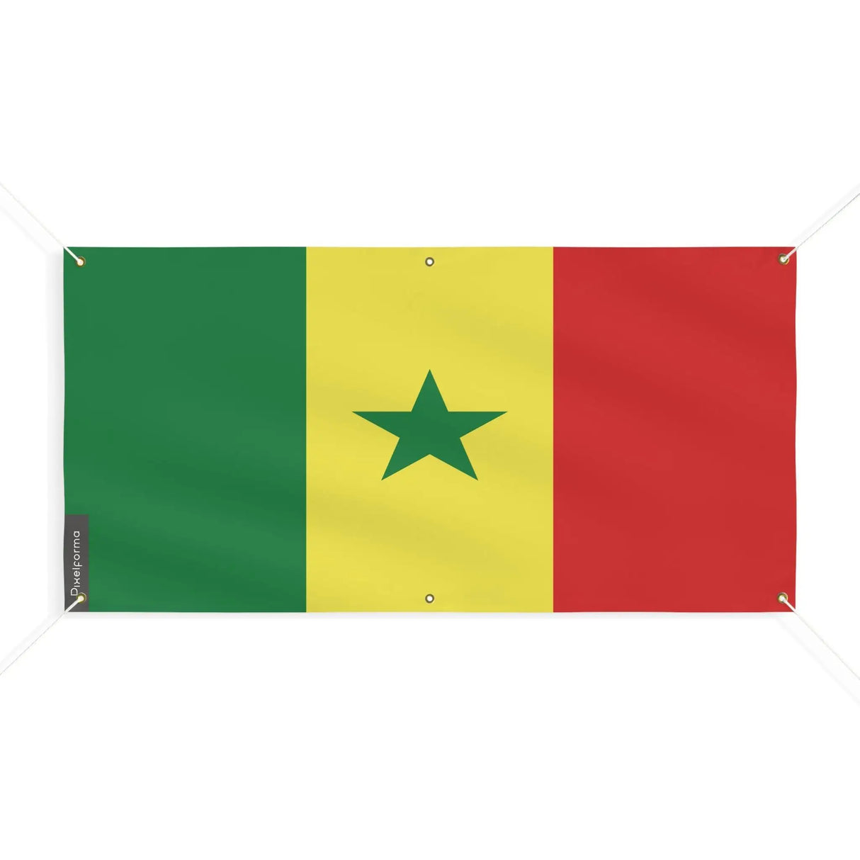 Drapeau sénégal polyester résistant avec œillets robustes