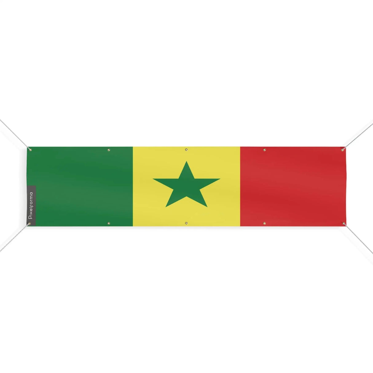 Drapeau sénégal polyester résistant dix œillets extérieur