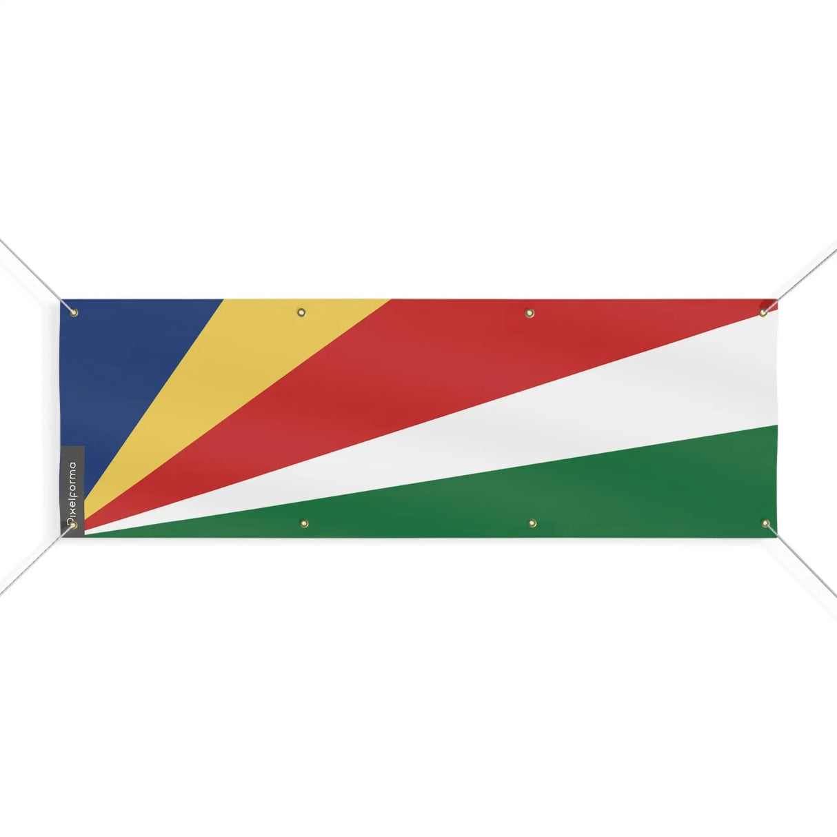Drapeau seychelles en polyester résistant avec œillets