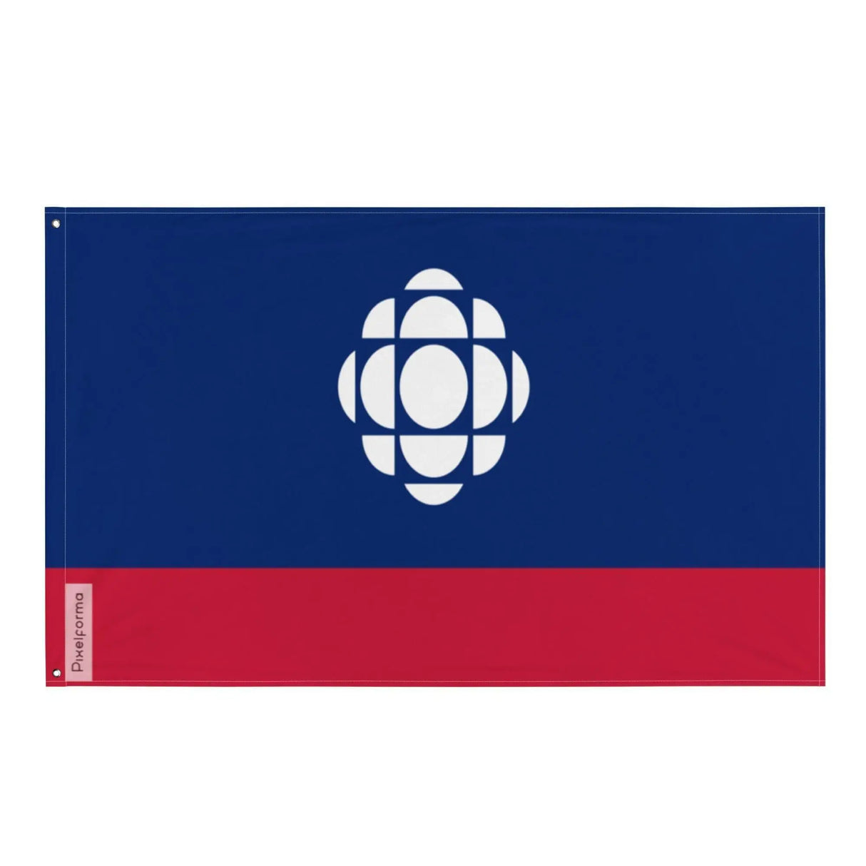 Drapeau société radio-canada polyester résistant œillets