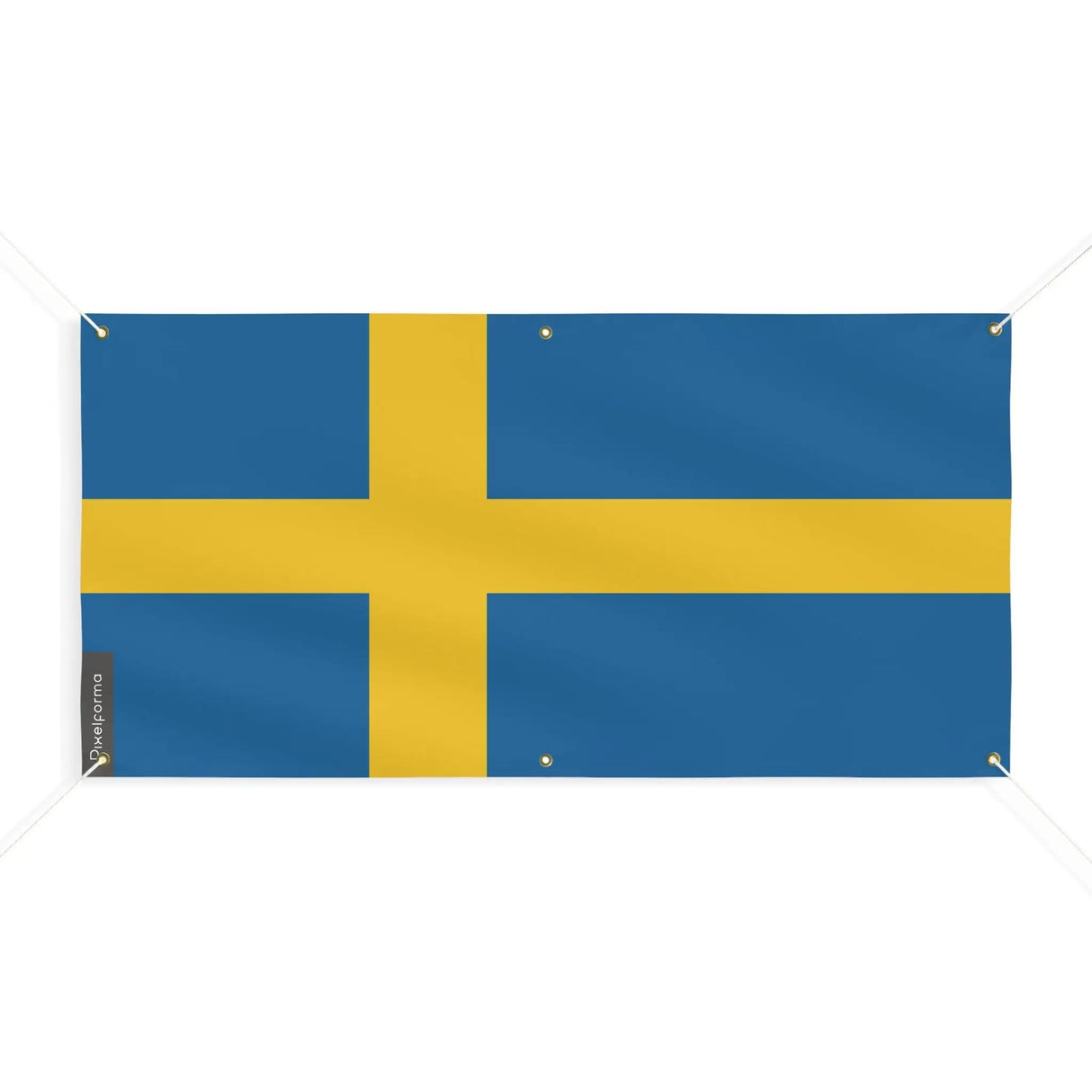 Drapeau suède en polyester résistant pour usage extérieur