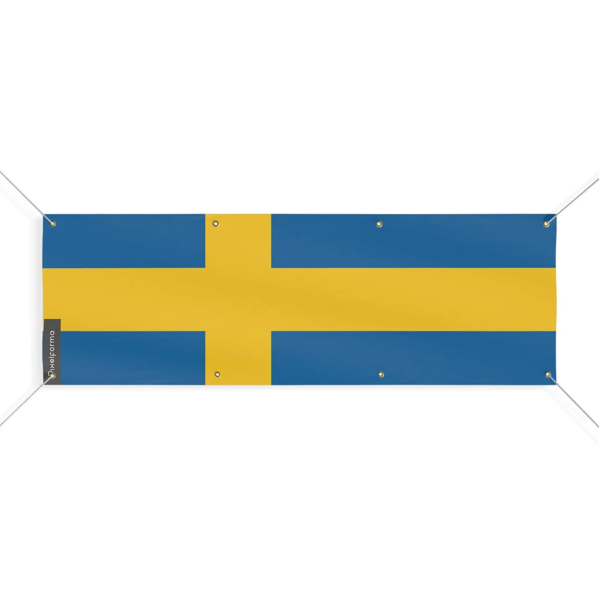 Drapeau suède polyester résistant avec œillets robustes
