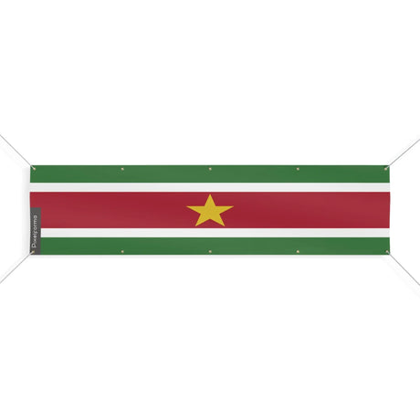 Drapeau suriname polyester résistant usage extérieur durable