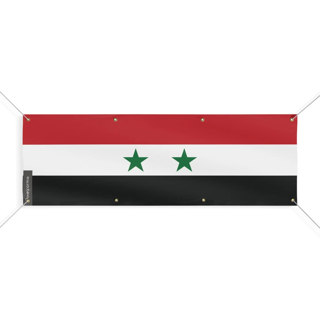 Drapeau syrie polyester résistant aux intempéries œillets