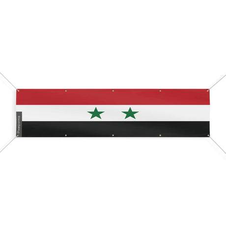 Drapeau syrie polyester résistant avec œillets solidité