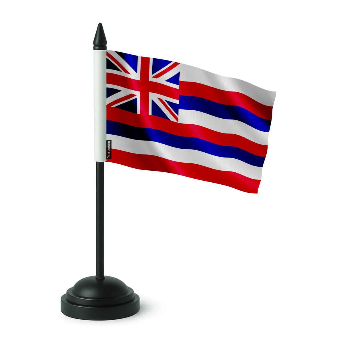 Drapeau table hawaï polyester socle plastique noir
