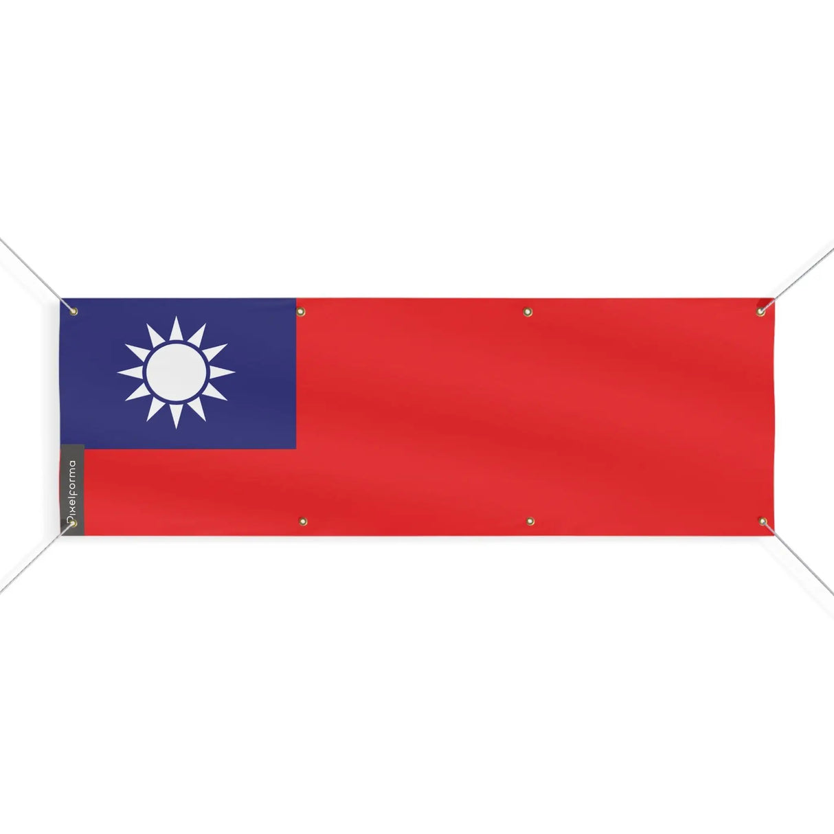 Drapeau taïwan polyester résistant avec œillets renforcés