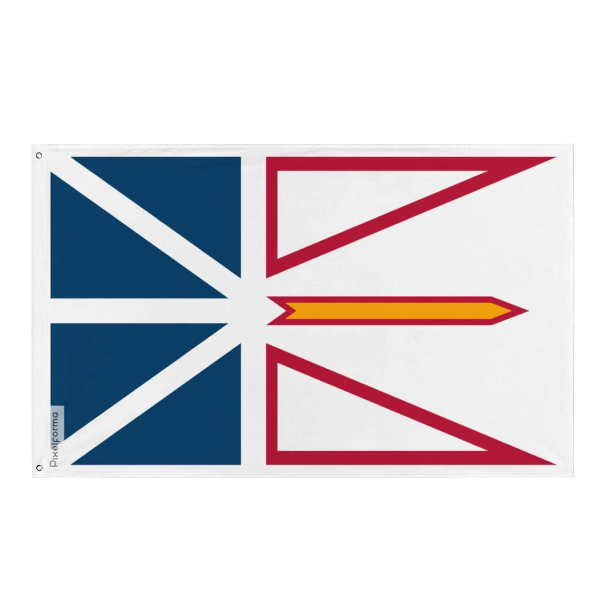 Drapeau terre-neuve-et-labrador polyester œillets à gauche