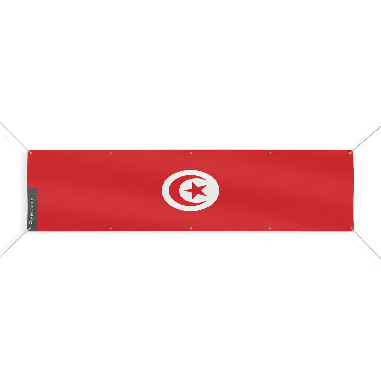 Drapeau tunisie polyester résistant avec œillets durables