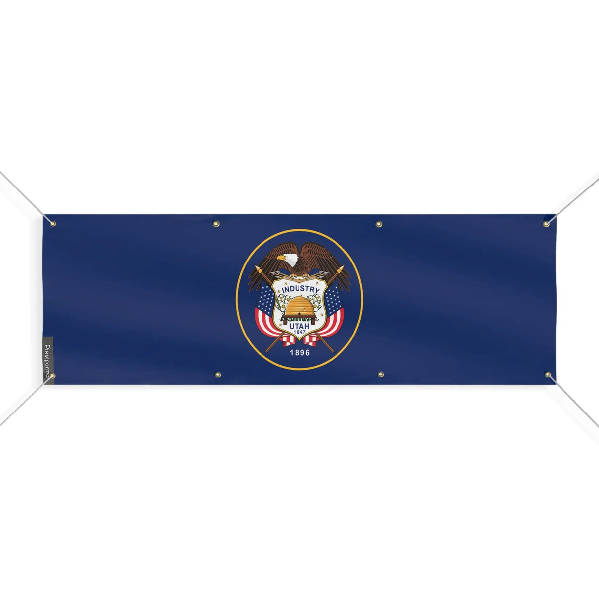 Drapeau utah polyester résistant aux intempéries œillets