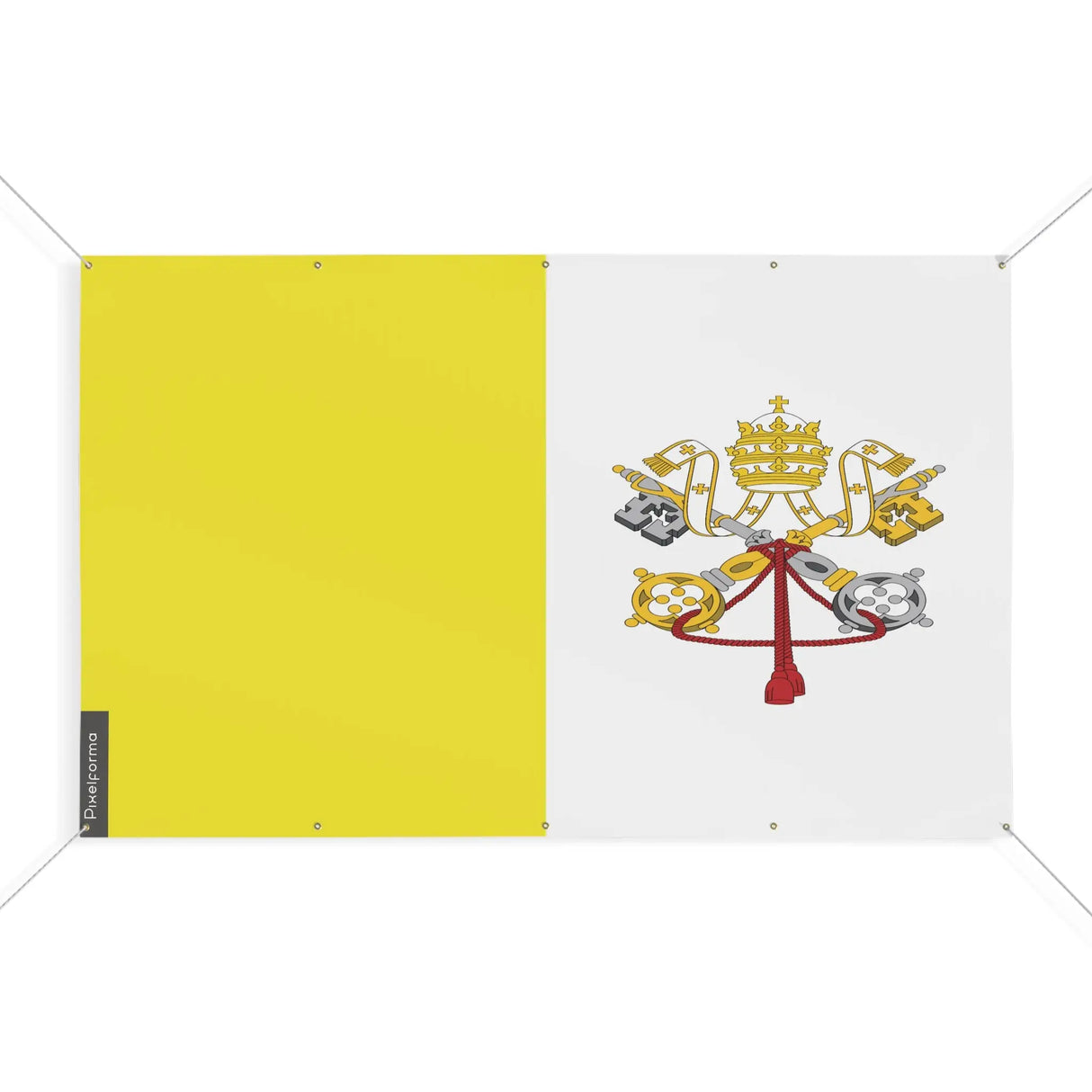 Drapeau vatican polyester résistant avec œillets solides