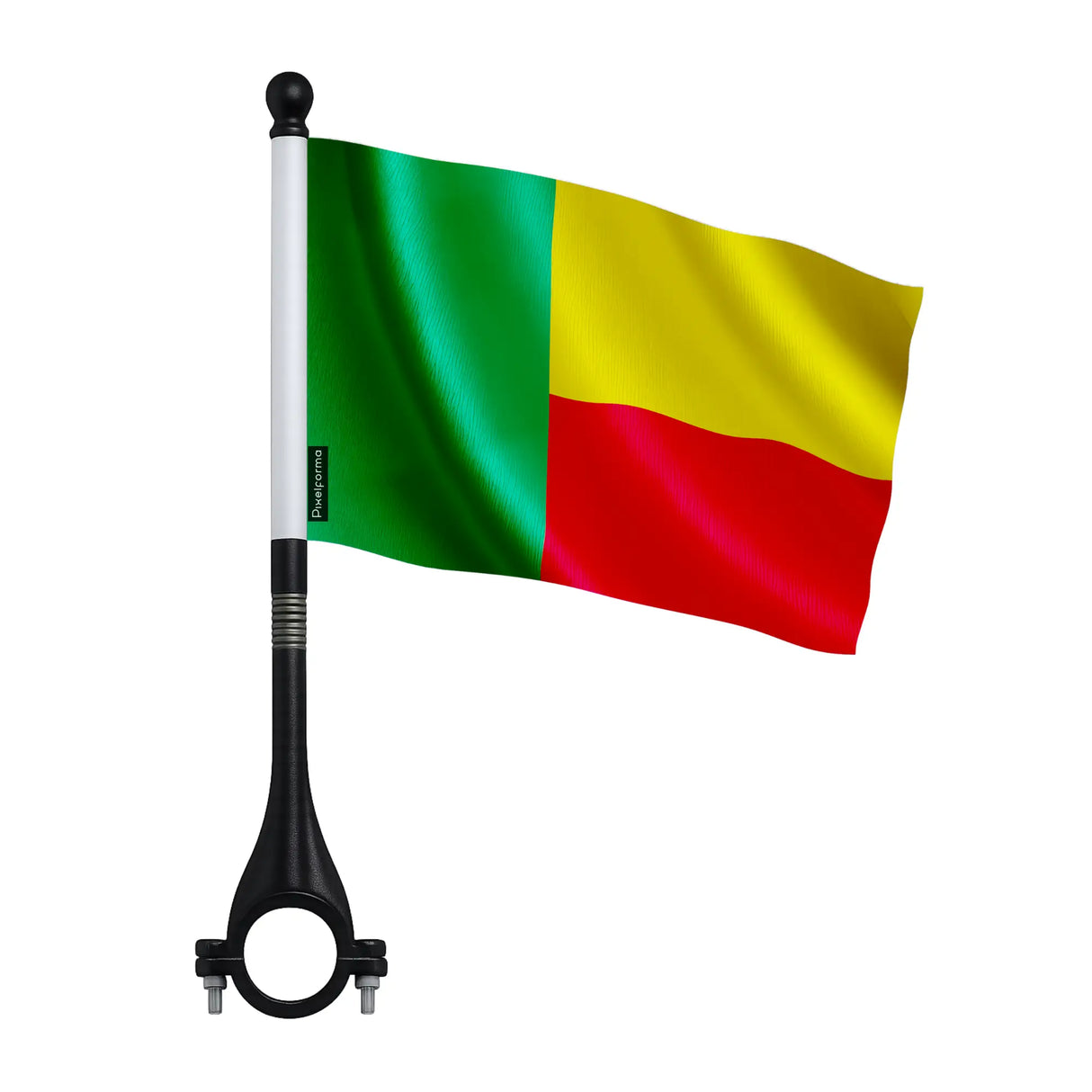 Drapeau vélo bénin en polyester pour usage cycliste