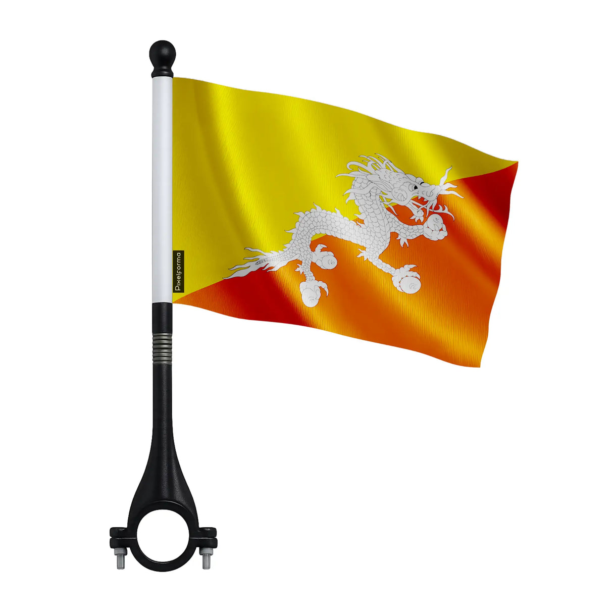 Drapeau vélo bhoutan en polyester pour cyclisme