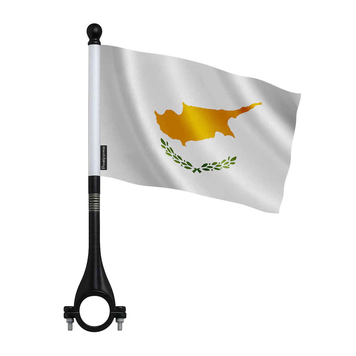 Drapeau vélo chypre en polyester pour visibilité optimale