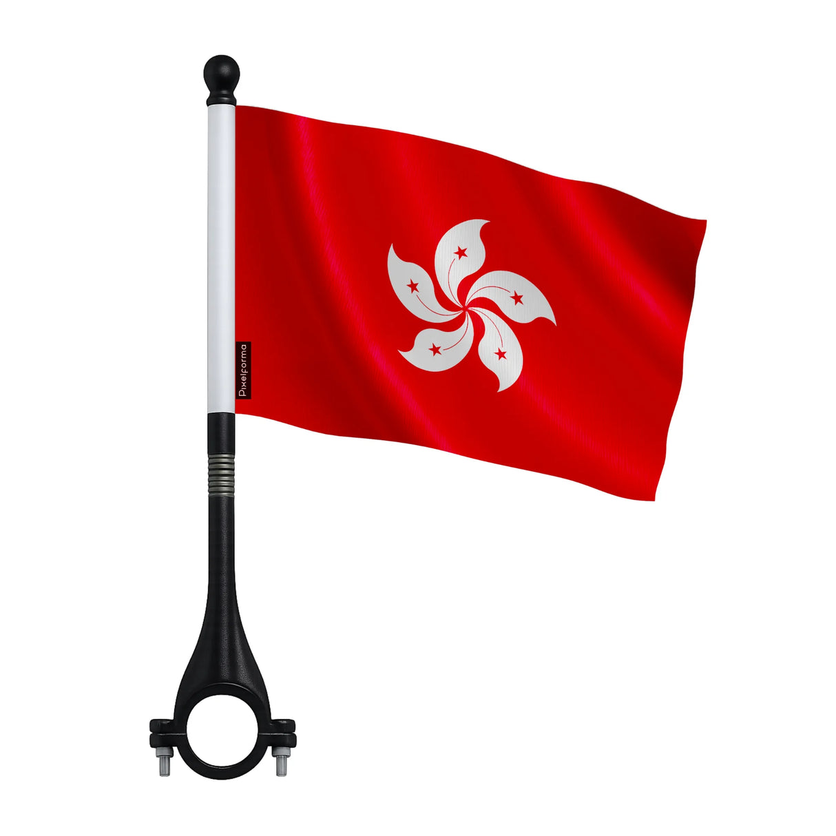 Drapeau vélo hong kong en polyester pour visibilité optimale