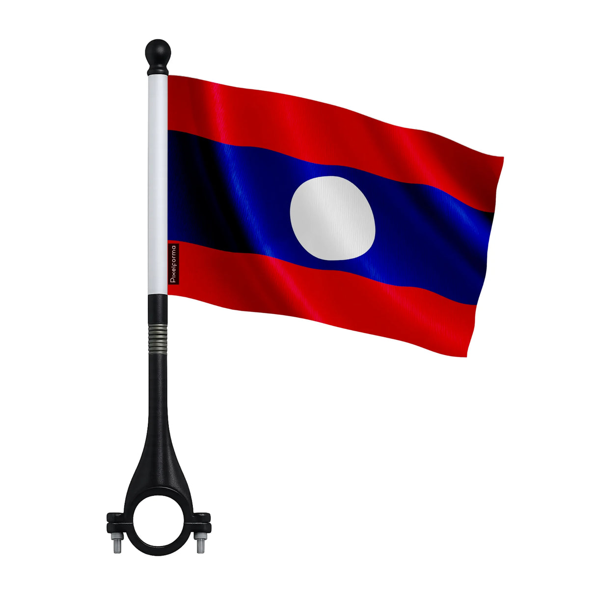 Drapeau vélo laos en polyester pour usage cycliste