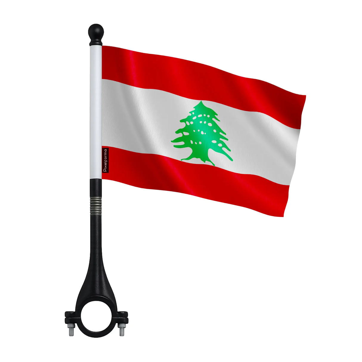 Drapeau vélo liban en polyester pour guidon léger