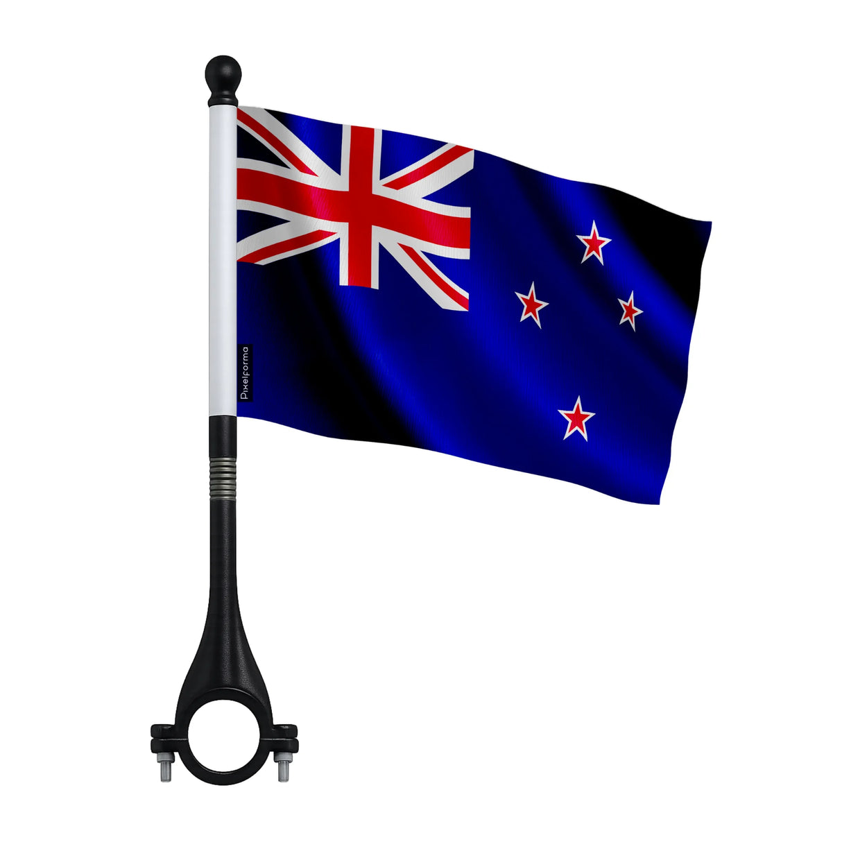 Drapeau vélo nouvelle-zélande en polyester visibilité vélo