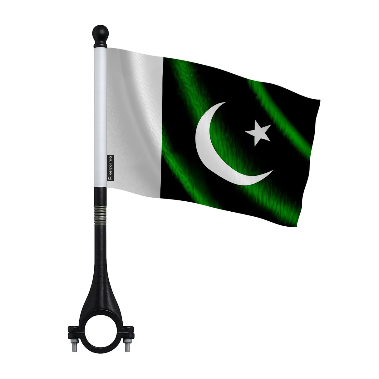 Drapeau vélo pakistan en polyester pour guidon ou sacoche