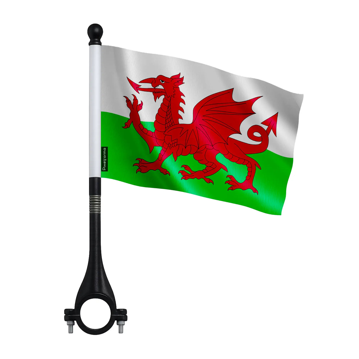 Drapeau vélo pays de galles en polyester pour guidon