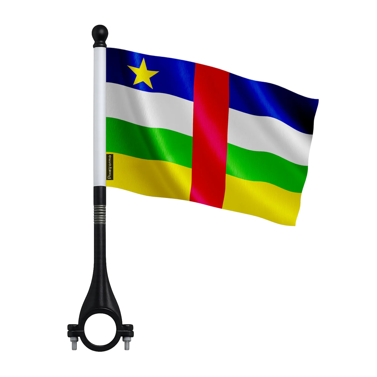 Drapeau vélo république centrafricaine en polyester léger