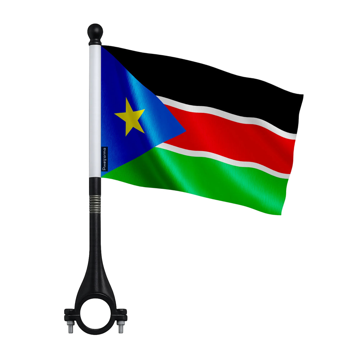 Drapeau vélo soudan du sud en polyester pour guidon