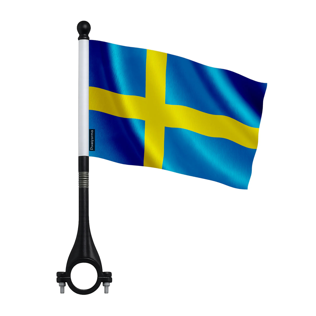 Drapeau vélo suède en polyester pour visibilité optimale