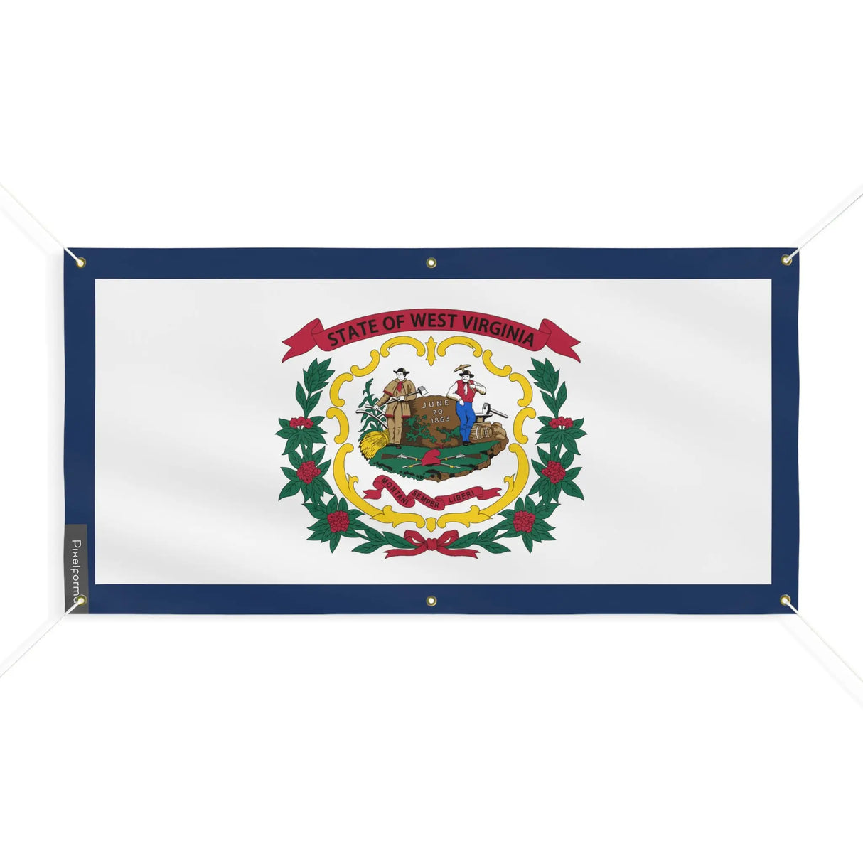 Drapeau virginie-occidentale polyester résistant intempéries
