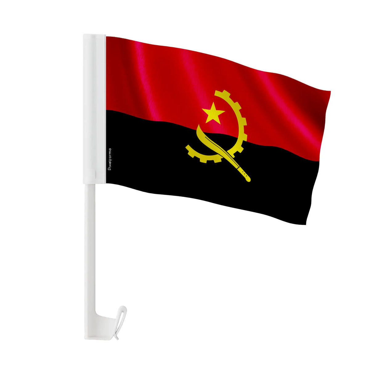 Drapeau voiture angola polyester fixation fenêtre durable