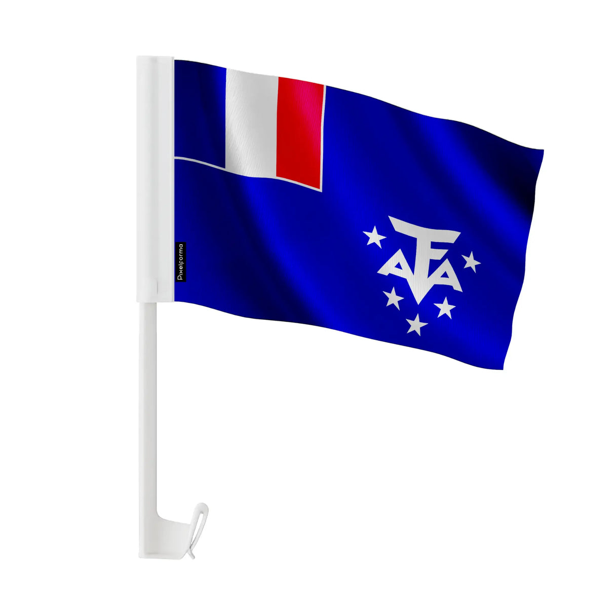 Drapeau voiture antarctique française polyester pour fenêtre