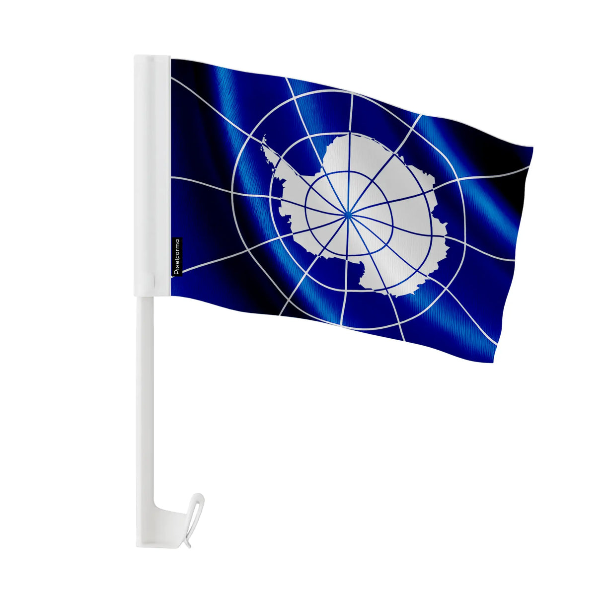 Drapeau voiture antarctique polyester fixation fenêtre