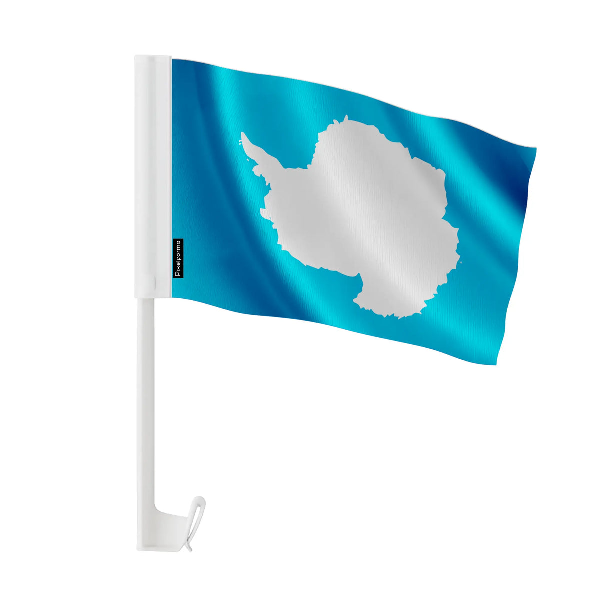 Drapeau voiture antarctique polyester fixation fenêtre durable