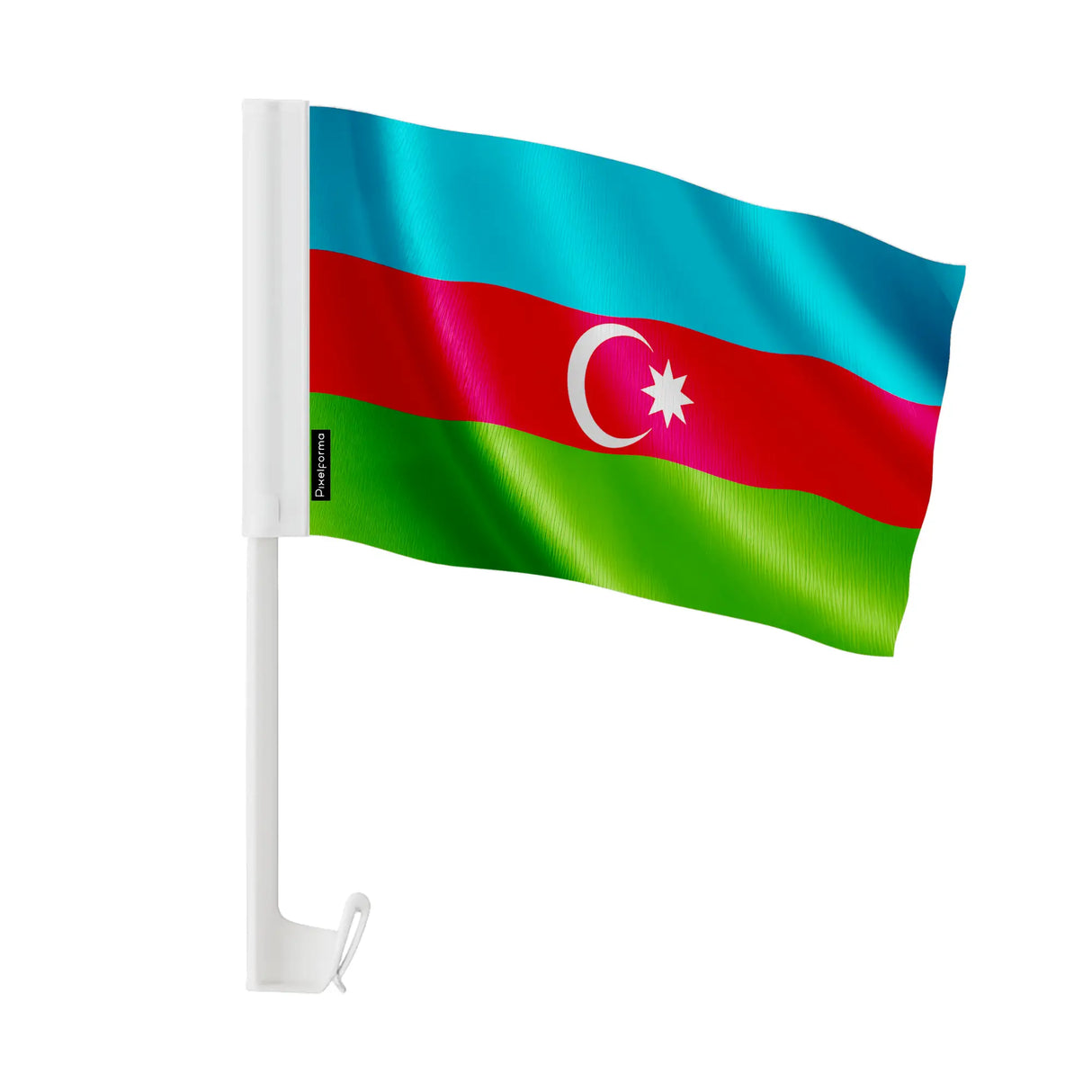 Drapeau voiture azerbaïdjan polyester fixation fenêtre