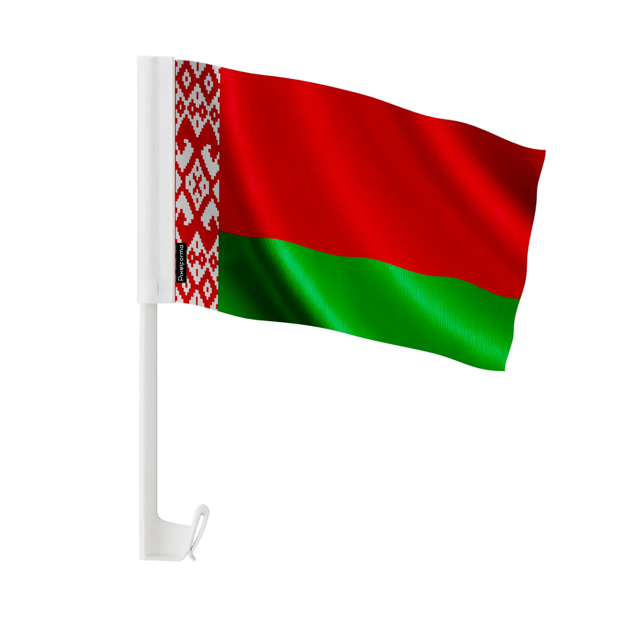 Drapeau voiture biélorussie polyester fixation fenêtre