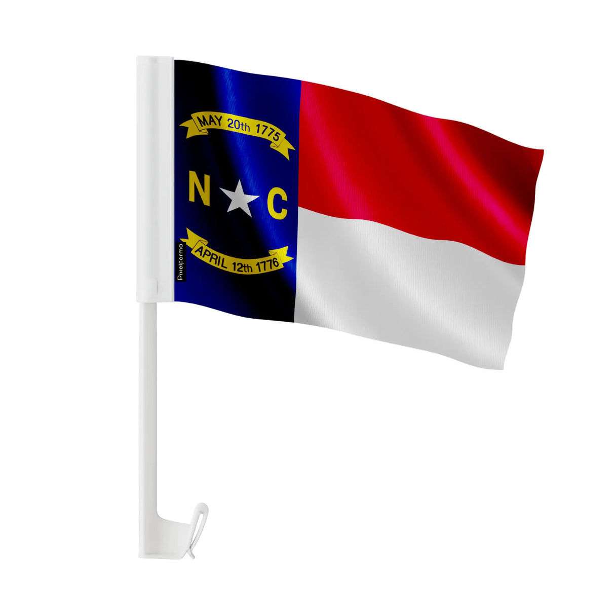 Drapeau voiture caroline du nord polyester fixation fenêtre