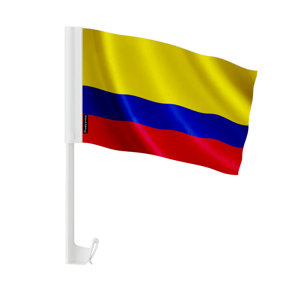 Drapeau voiture colombie polyester fixation sur fenêtre