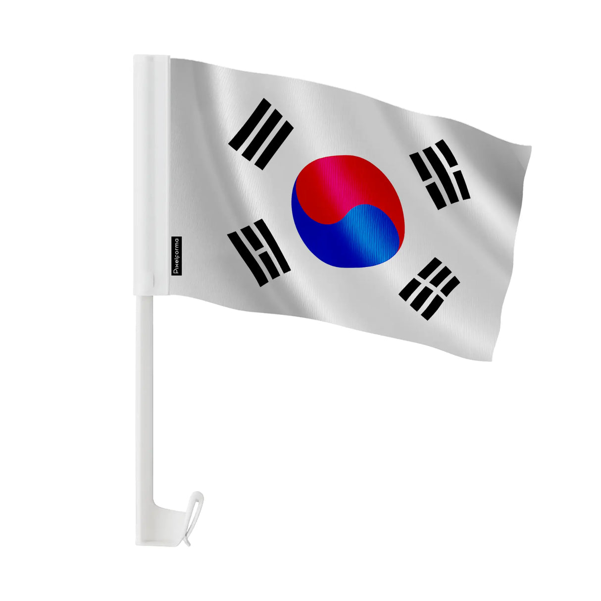 Drapeau voiture corée du sud polyester fixation fenêtre