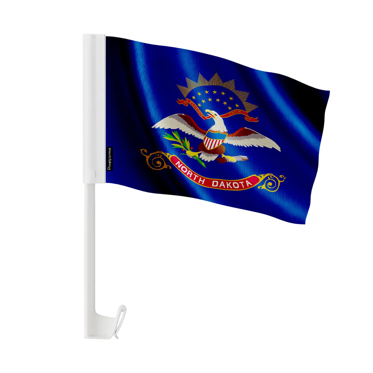 Drapeau voiture dakota du nord polyester fixation fenêtre