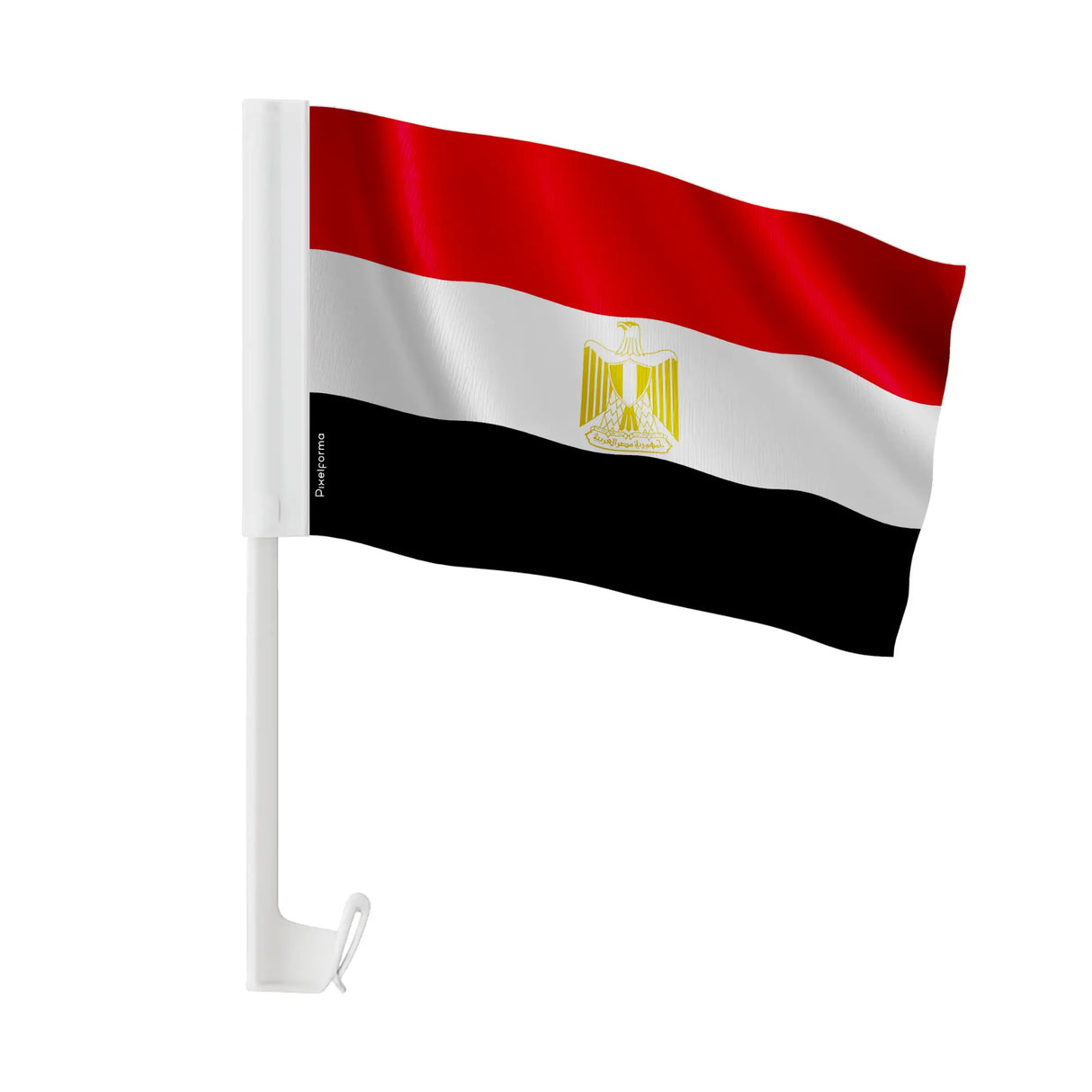 Drapeau voiture égypte polyester fixation sur fenêtre