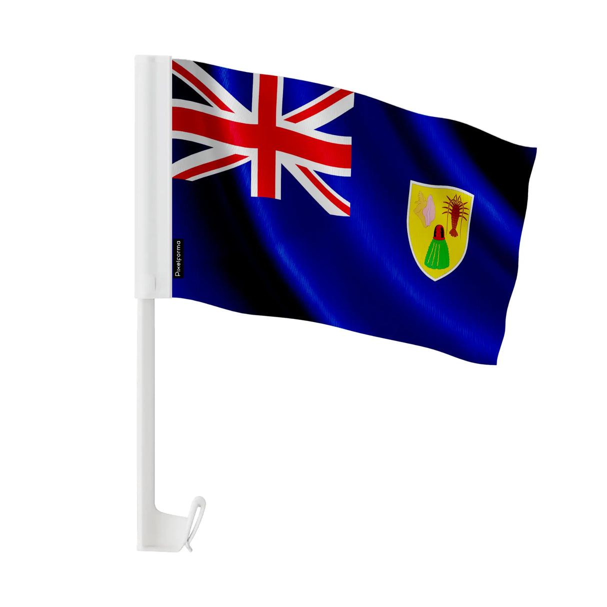 Drapeau voiture îles turques-et-caïques polyester fenêtre
