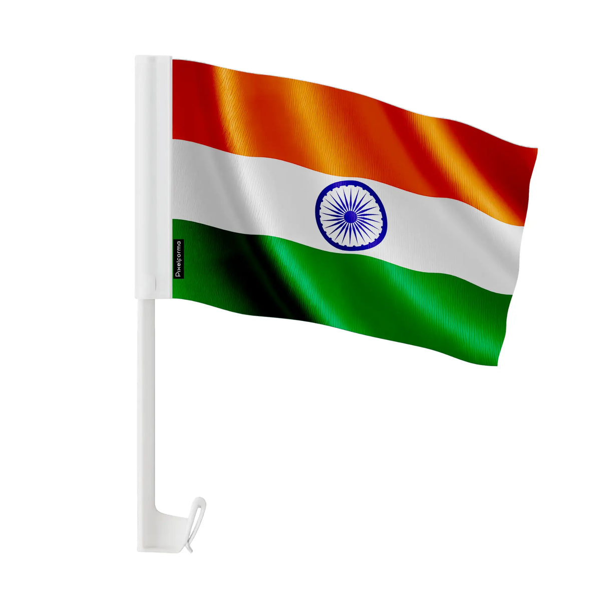 Drapeau voiture inde polyester fixation fenêtre résistante