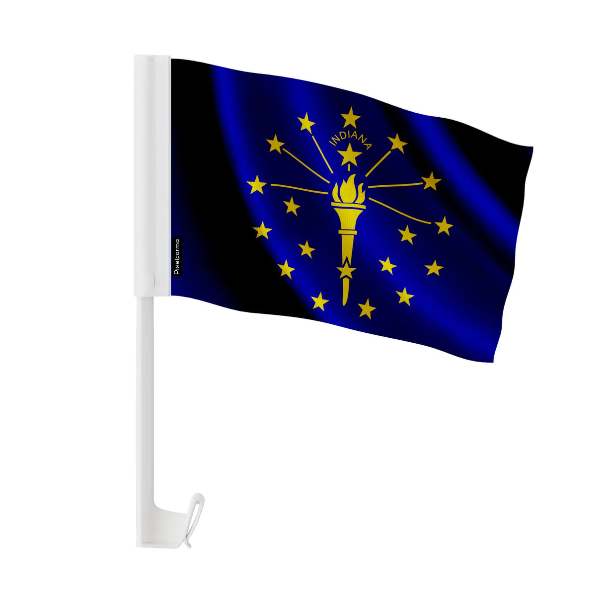 Drapeau voiture indiana polyester fixation sur fenêtre