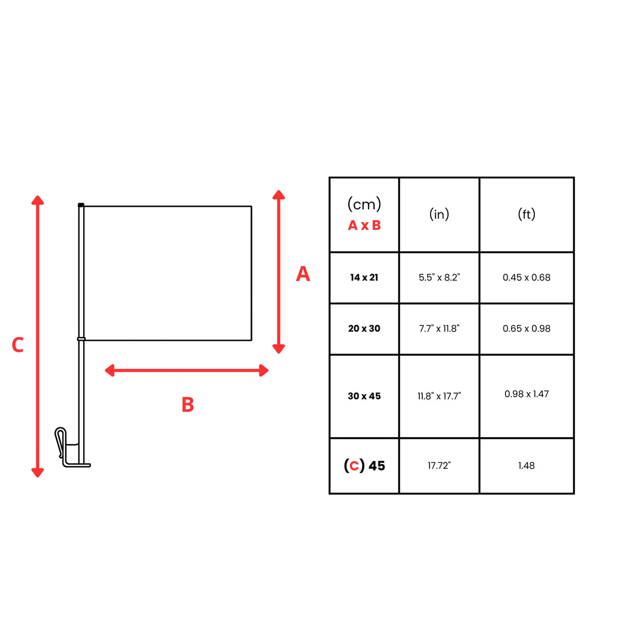 Drapeau voiture irak polyester fixation fenêtre résistante