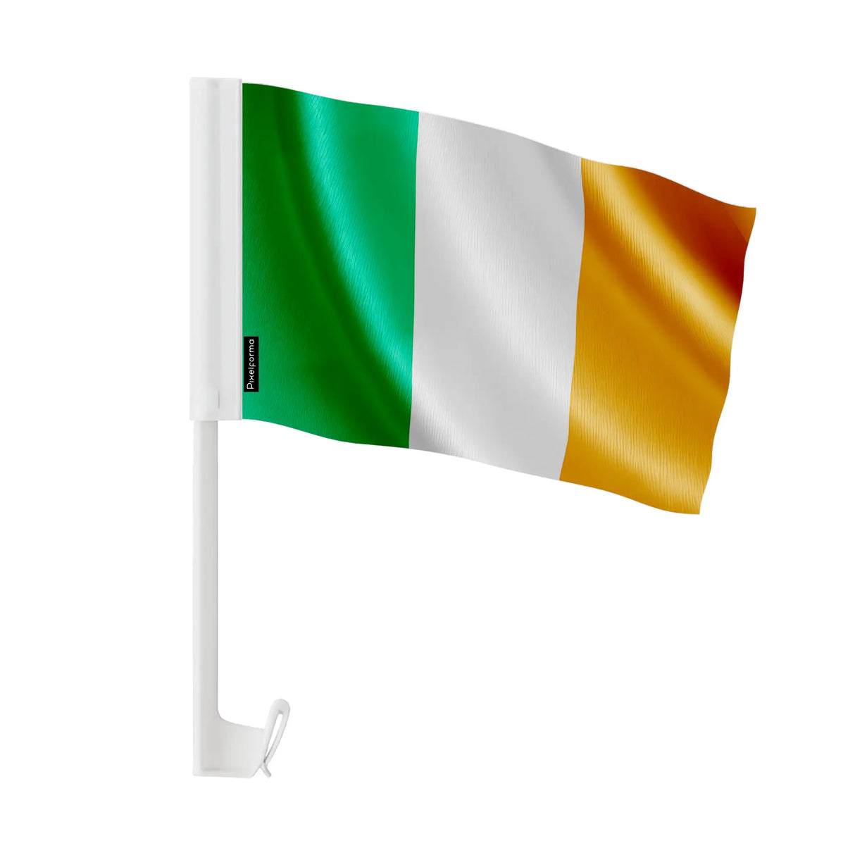 Drapeau voiture irlande en polyester fixation fenêtre